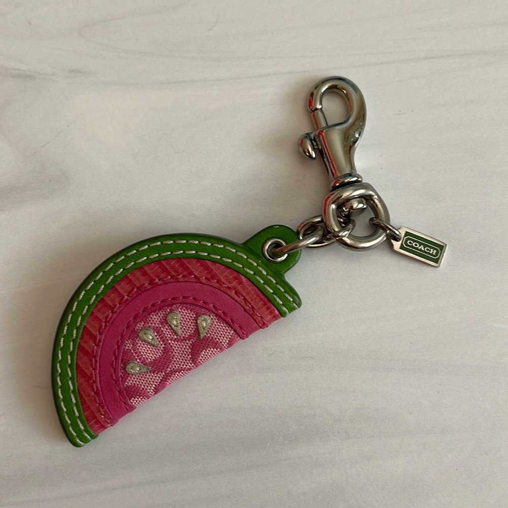 Coach Watermelon Key fob / keychain- like new with box